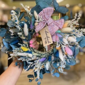 Színes lagurusok,eukaliptusszal,kopogtató