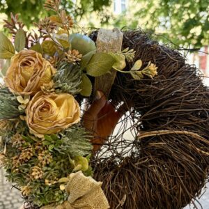 Őszi dekoráció, ajtódísz